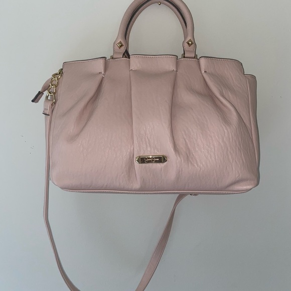 Powder Blush Ruched Lucille Satchel - Picture 2 of 9